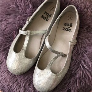 Girls silver dress shoes